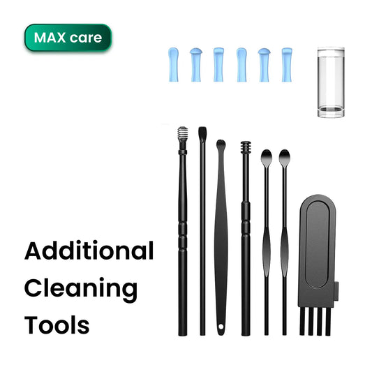 Additional cleaning tools for ear cleaner